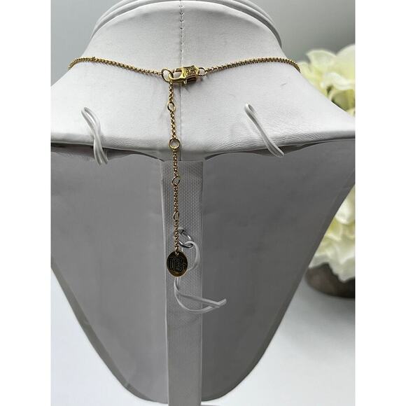 Juicy Couture Signed Pink Pave Crystal Peace Heart Pendant Necklace - Picture 6 of 8